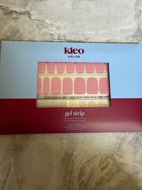 Kleo Kolor Gel Strip Nail Strips - Pink & Gold Glitter